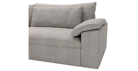 ECKSOFA  in Webstoff Greige  198/306 cm  - Greige/Schwarz, MODERN, Kunststoff/Textil (198/306cm) - Carryhome