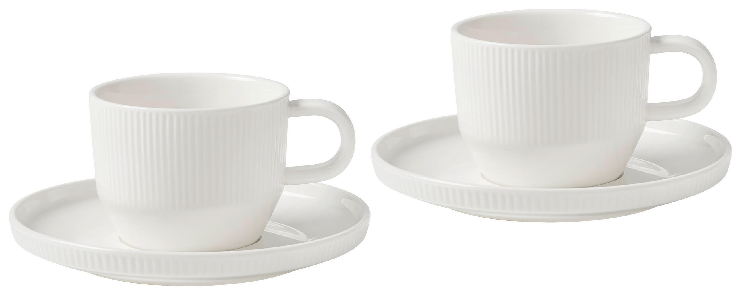 CAPPUCCINO ŠÁLKA S TANIERIKOM  - biela, Design, keramika - Dieter Knoll