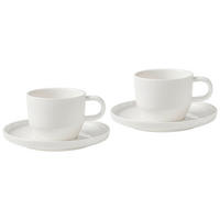 Ceașcă Cappuccino Cu Farfurie  - alb, Design, ceramică - Dieter Knoll
