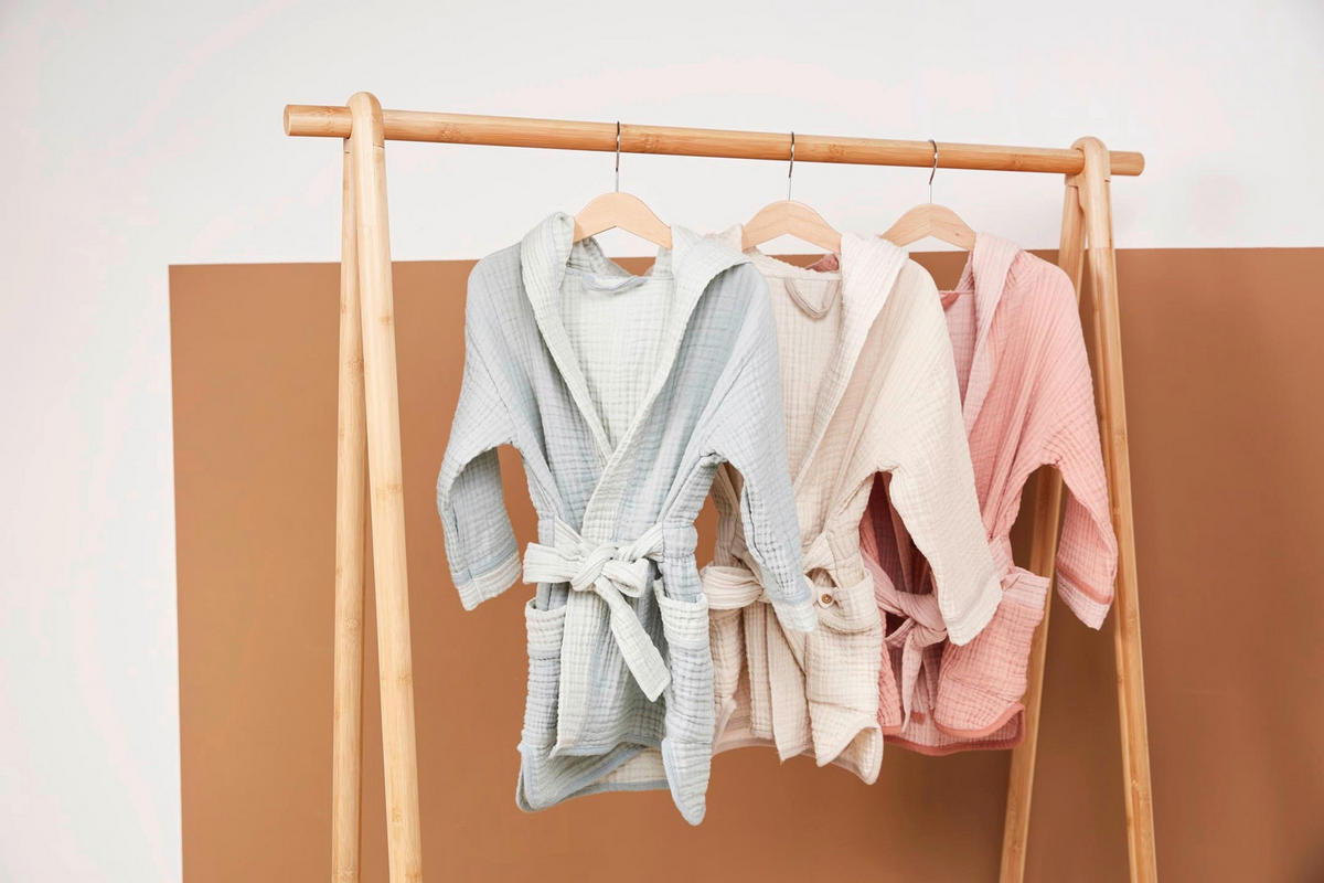 KINDERBADEMANTEL 86/92  - Pastellgrün/Grün, Basics, Textil (86/92null) - Bebe Jou