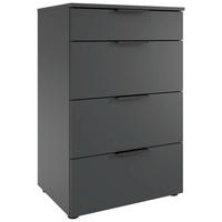 NACHTSCHRANK 54/84/41 cm  - Graphitfarben/Schwarz, Design, Holzwerkstoff/Kunststoff (54/84/41cm) - Boxxx