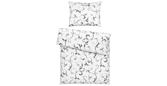 Bettwäsche Sansa 140/200cm Weiß/Schwarz - Schwarz/Weiß, ROMANTIK / LANDHAUS, Textil - James Wood