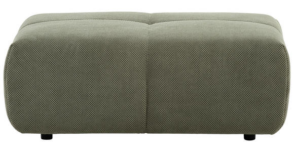 ECKSOFA in Velours Olivgrün  - Schwarz/Olivgrün, Design, Kunststoff/Textil (326/236cm) - Xora