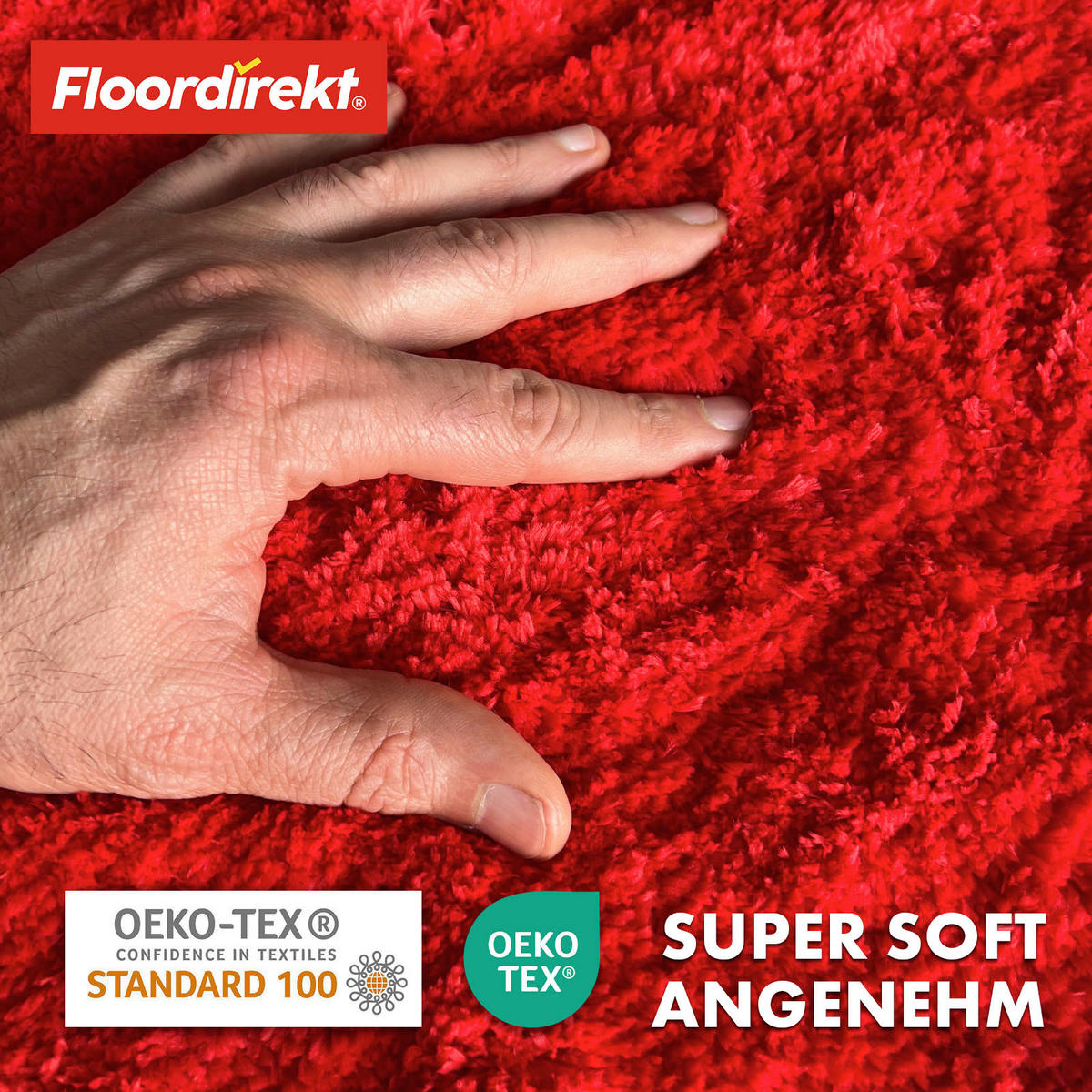 BADEMATTE SKY Rot 95 cm  - Rot, Basics, Kunststoff/Textil (95cm) - Floordirekt