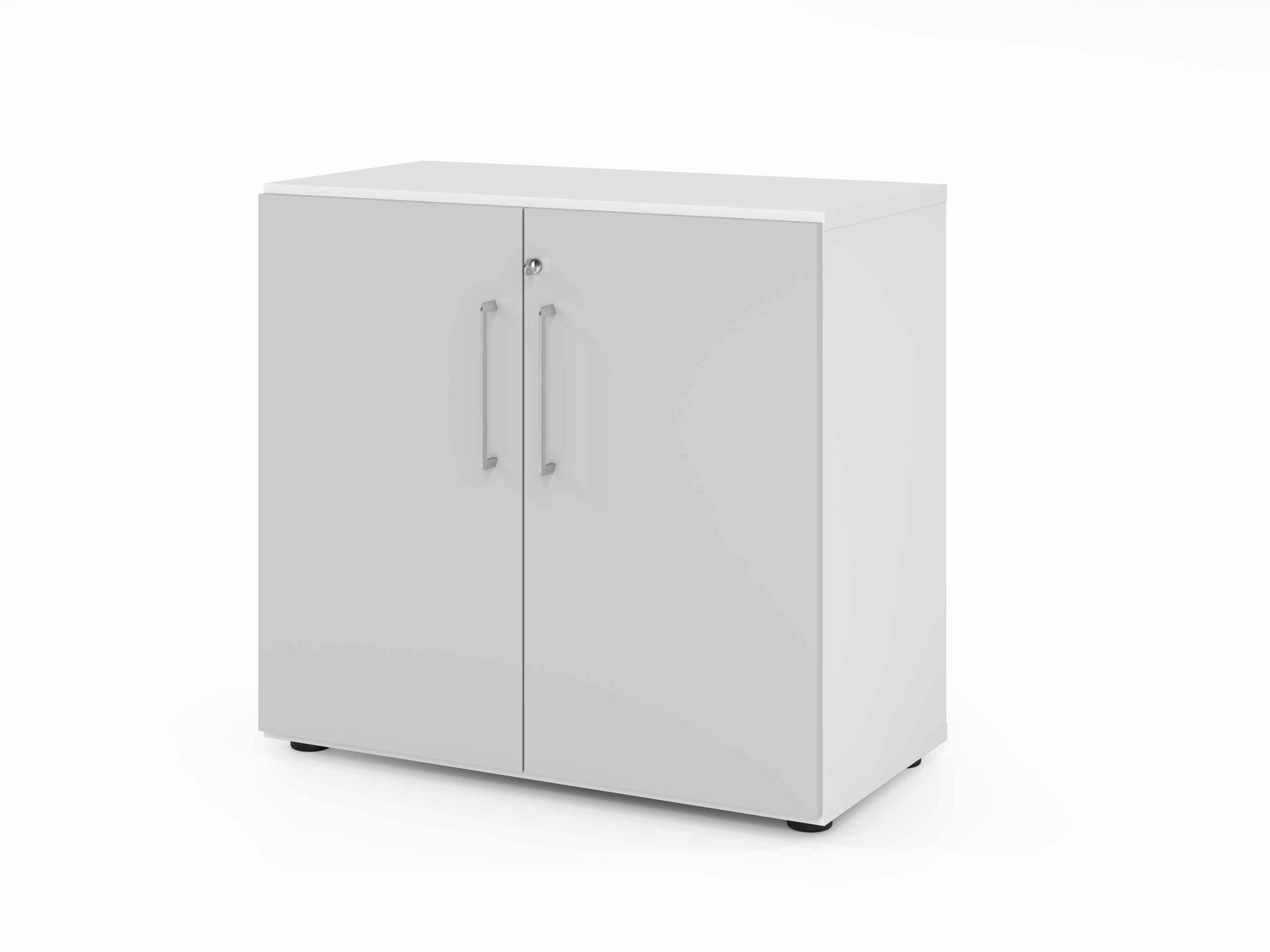 AKTENSCHRANK Grau, Weiß  - Weiß/Grau, Basics, Holzwerkstoff (80/74,8/41,7cm) - Venda