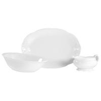 SERVIERSET 3TLG. 3-teilig 1 Personen Weiß Frederike weiss  - Weiß, Basics, Keramik - Creatable