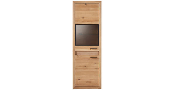 VITRINE 63,8/198,4/41 cm - Schwarz, KONVENTIONELL, Glas/Holz (63,8/198,4/41cm) - Cantus