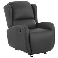 RELAXSESSEL Lederlook    - Schwarz, KONVENTIONELL, Textil/Metall (75/107/97cm) - MID.YOU