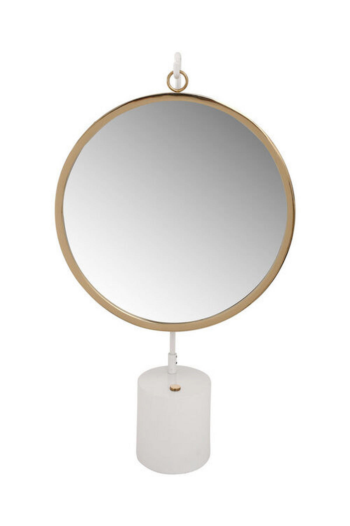 SCHMINKSPIEGEL 41/75/14 cm  - Goldfarben/Weiß, LIFESTYLE, Glas/Metall (41/75/14cm) - Kayoom