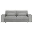 SCHLAFSOFA  in Cord, Feincord Hellgrau  - Hellgrau/Schwarz, KONVENTIONELL, Kunststoff/Textil (243/83/113cm) - Carryhome