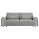 SCHLAFSOFA  in Cord, Feincord Hellgrau  - Hellgrau/Schwarz, KONVENTIONELL, Kunststoff/Textil (243/83/113cm) - Carryhome