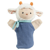 BÁBKA NA RUKU – ZVIERATKO - biela/tmavomodrá, Trend, textil (24/12/6cm) - Patinio