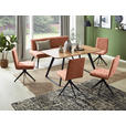 SITZBANK 180/87/64 cm  in Schwarz, Eichefarben, Rotbraun  - Rotbraun/Eichefarben, Design, Holz/Textil (180/87/64cm) - Voleo