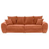 BIGSOFA in Cord Rostfarben  - Eichefarben/Rostfarben, Konventionell, Holz/Textil (270/72/109cm) - Carryhome
