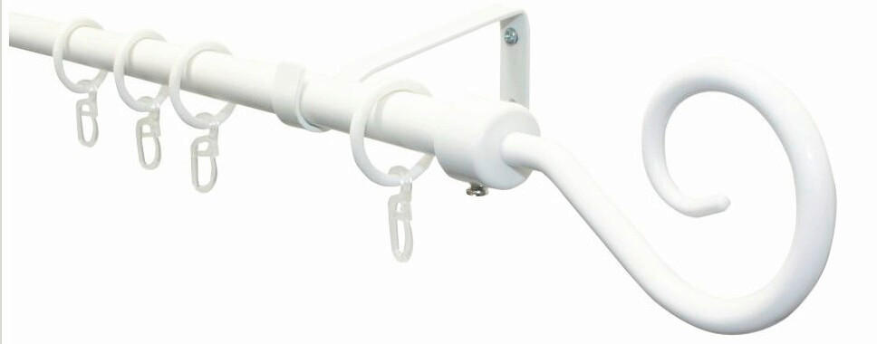KARNISA   130-240 cm  bela  - bela, Basics, kovina (130-240cm)