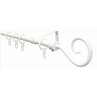 KARNISA   130-240 cm  bela  - bela, Basics, kovina (130-240cm)