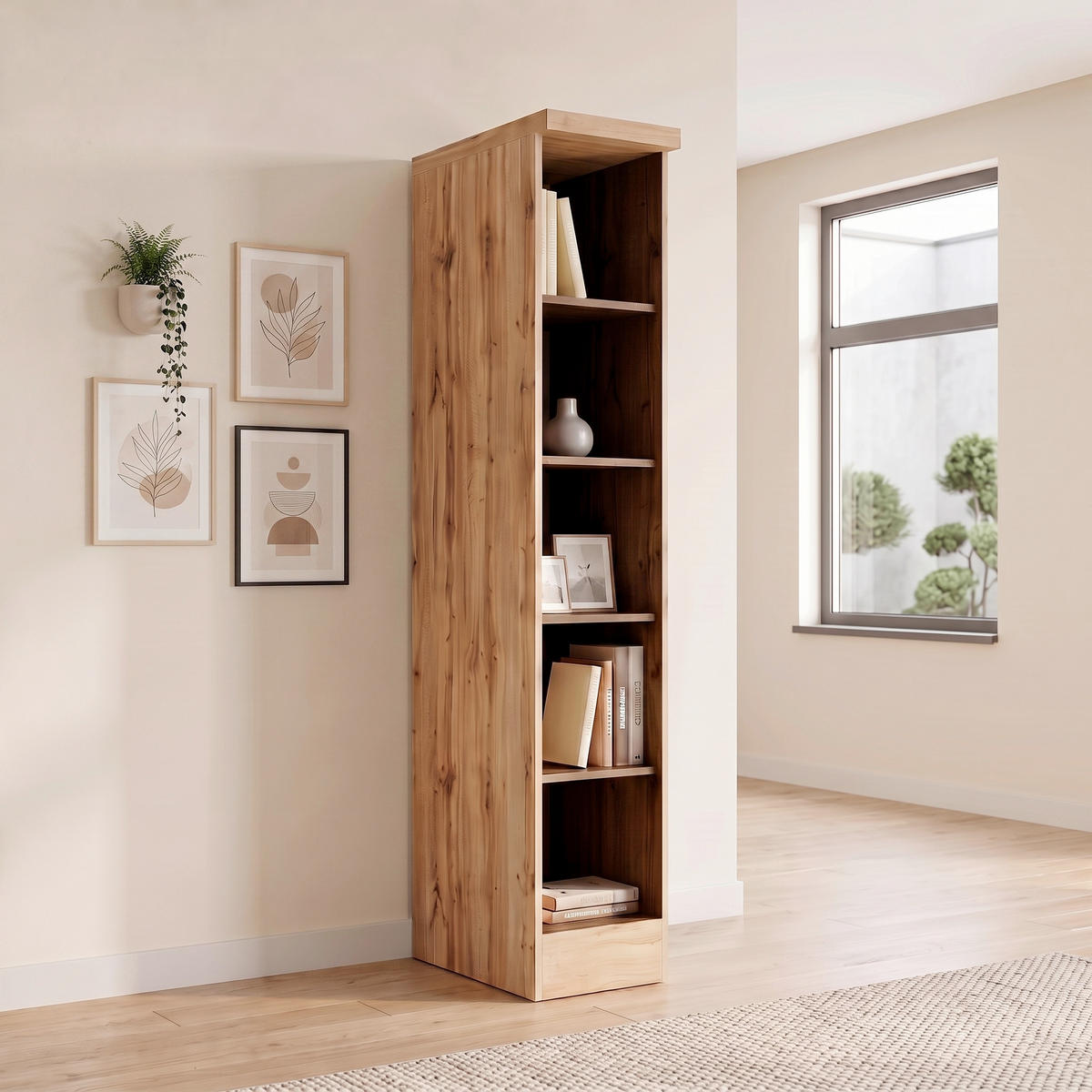 REGAL  30/166/60 cm Eiche Wotan  - Eiche Wotan, Design, Holzwerkstoff (30/166/60cm) - Held