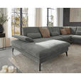 WOHNLANDSCHAFT in Webstoff Hellgrau  - Hellgrau/Schwarz, Design, Textil/Metall (157/354/208cm) - Dieter Knoll