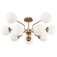 KRONLEUCHTER  90,7/34/90,7 cm   - Messingfarben, Trend, Glas/Metall (90,7/34/90,7cm) - MAYTONI