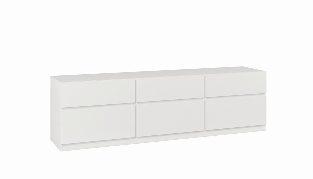 LOWBOARD  in 179,9/52,3/40 cm  - Weiß, Design, Holzwerkstoff (179,9/52,3/40cm) - MID.YOU