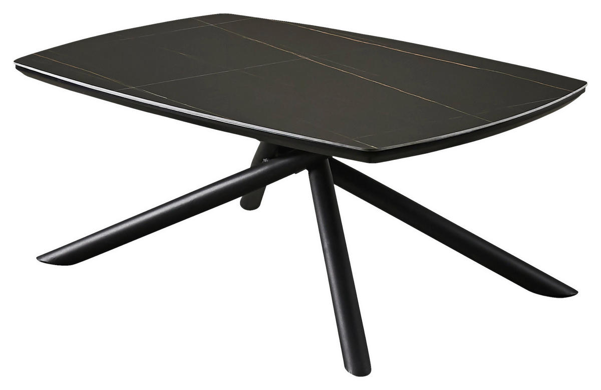 COUCHTISCH 120/70/46 cm Schwarz  - Schwarz, Design, Keramik/Metall (120/70/46cm) - Stylife