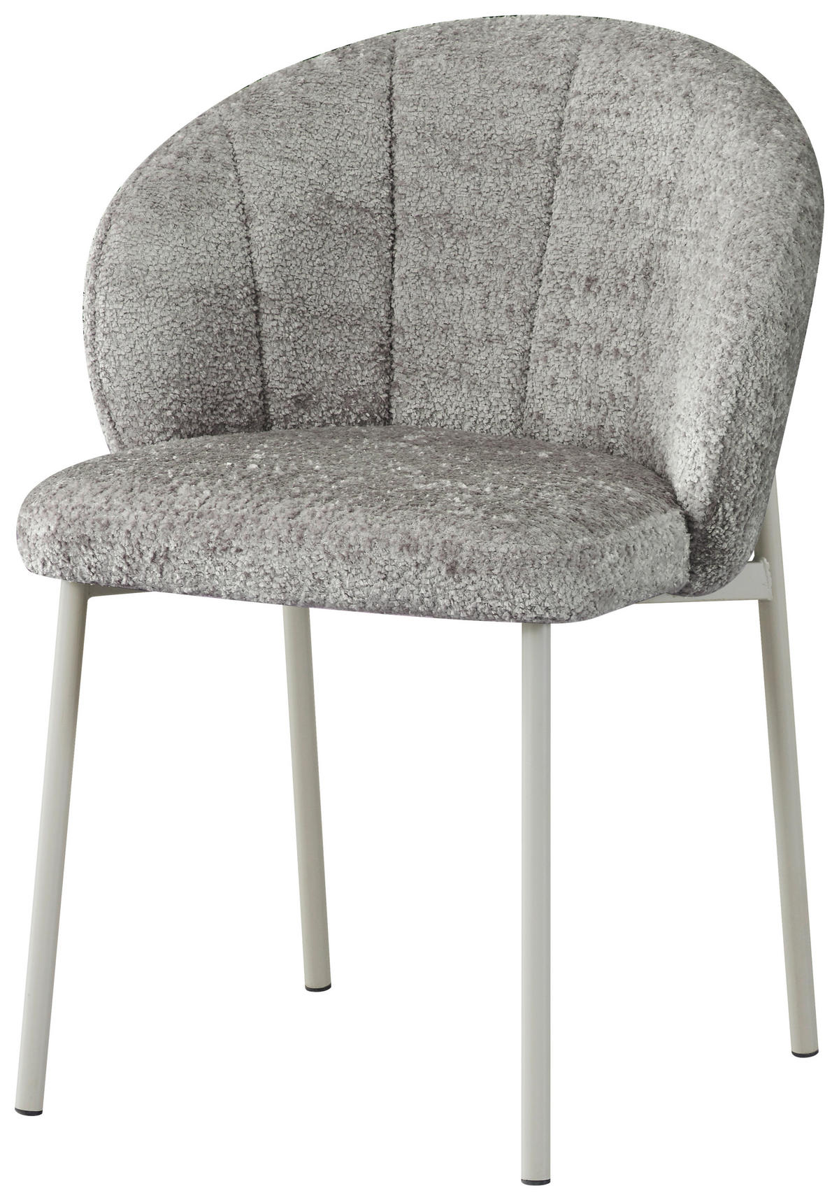 STUHL Struktur Taupe  - Taupe/Greige, Design, Textil/Metall (59/81/60cm) - Carryhome