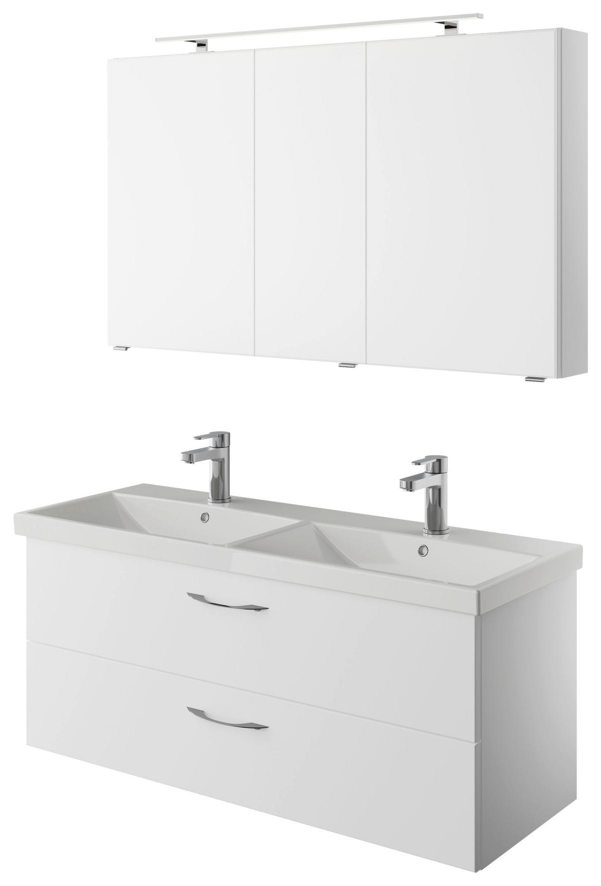 BADEZIMMER  in 120 cm  - Weiß Hochglanz/Weiß, KONVENTIONELL, Holzwerkstoff (120cm) - Pelipal