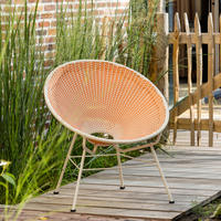 GARTENSESSEL Metall, Kunststoff Orange  - Beige/Orange, MODERN, Kunststoff/Metall (73/81/71cm) - Livetastic