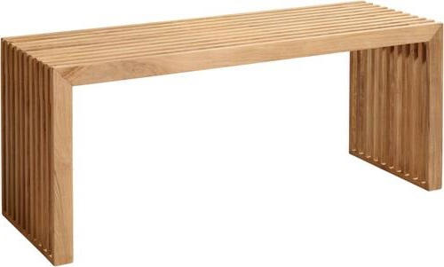 SITZBANK 104/43/35 cm Teakfarben Teakholz vollmassiv  - Teakfarben, KONVENTIONELL, Holz (104/43/35cm) - MID.YOU