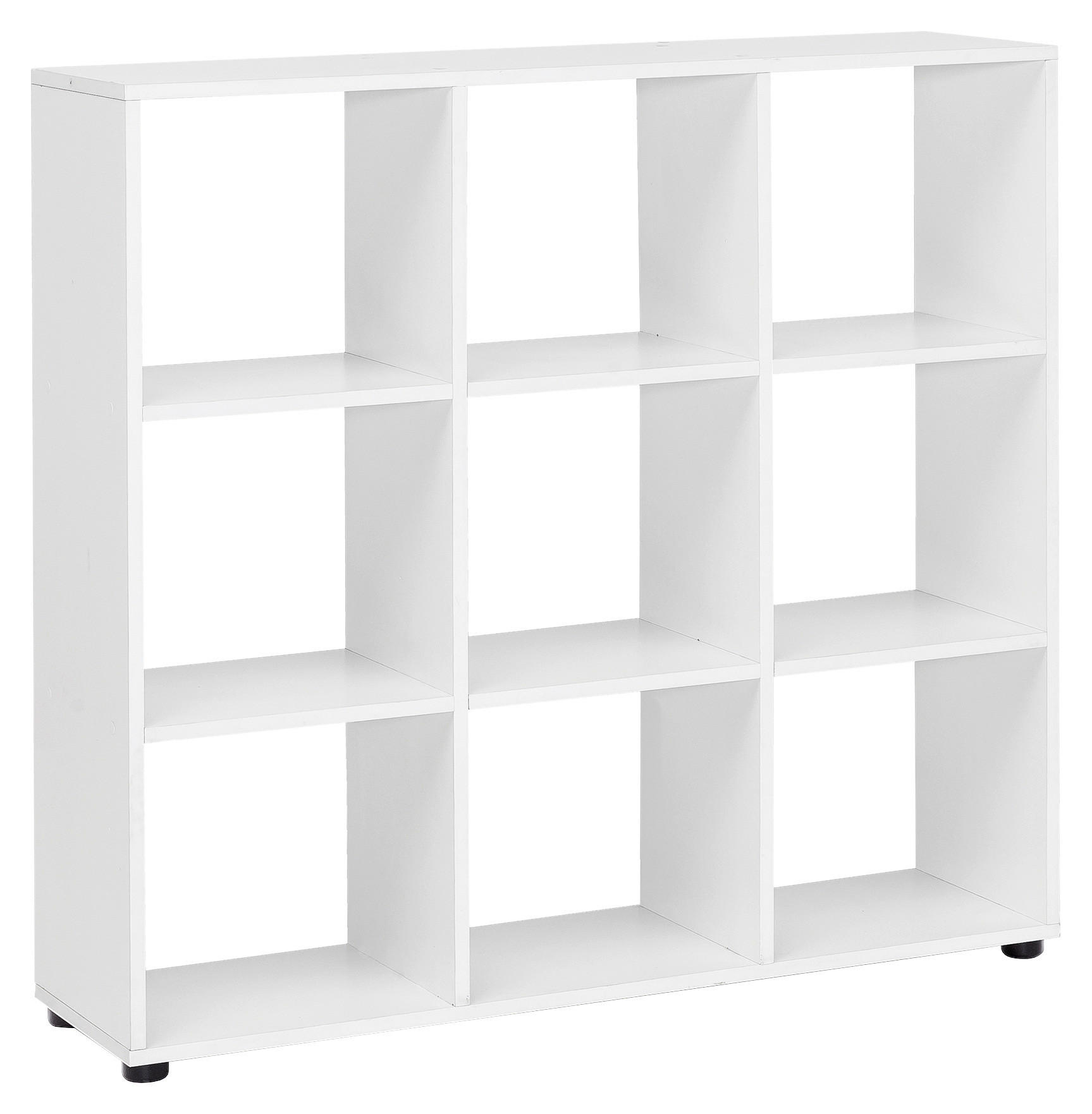 REGAL  108/104/29 cm Weiß  - Schwarz/Weiß, KONVENTIONELL, Holzwerkstoff/Kunststoff (108/104/29cm) - MID.YOU