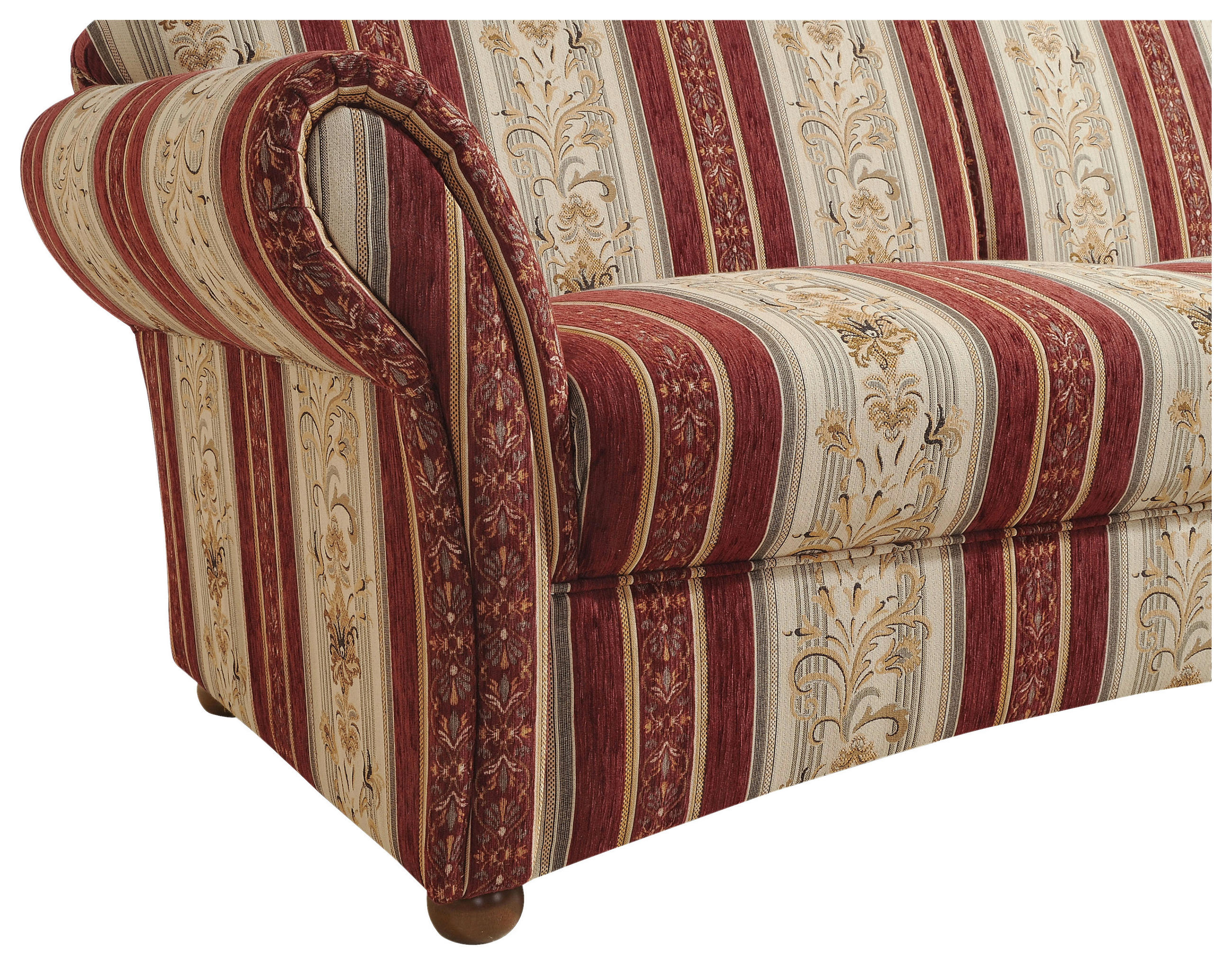 RÉCAMIERE Rot, Beige Chenille  - Beige/Rot, Design, Holz/Textil (191/83/81cm) - Max Winzer