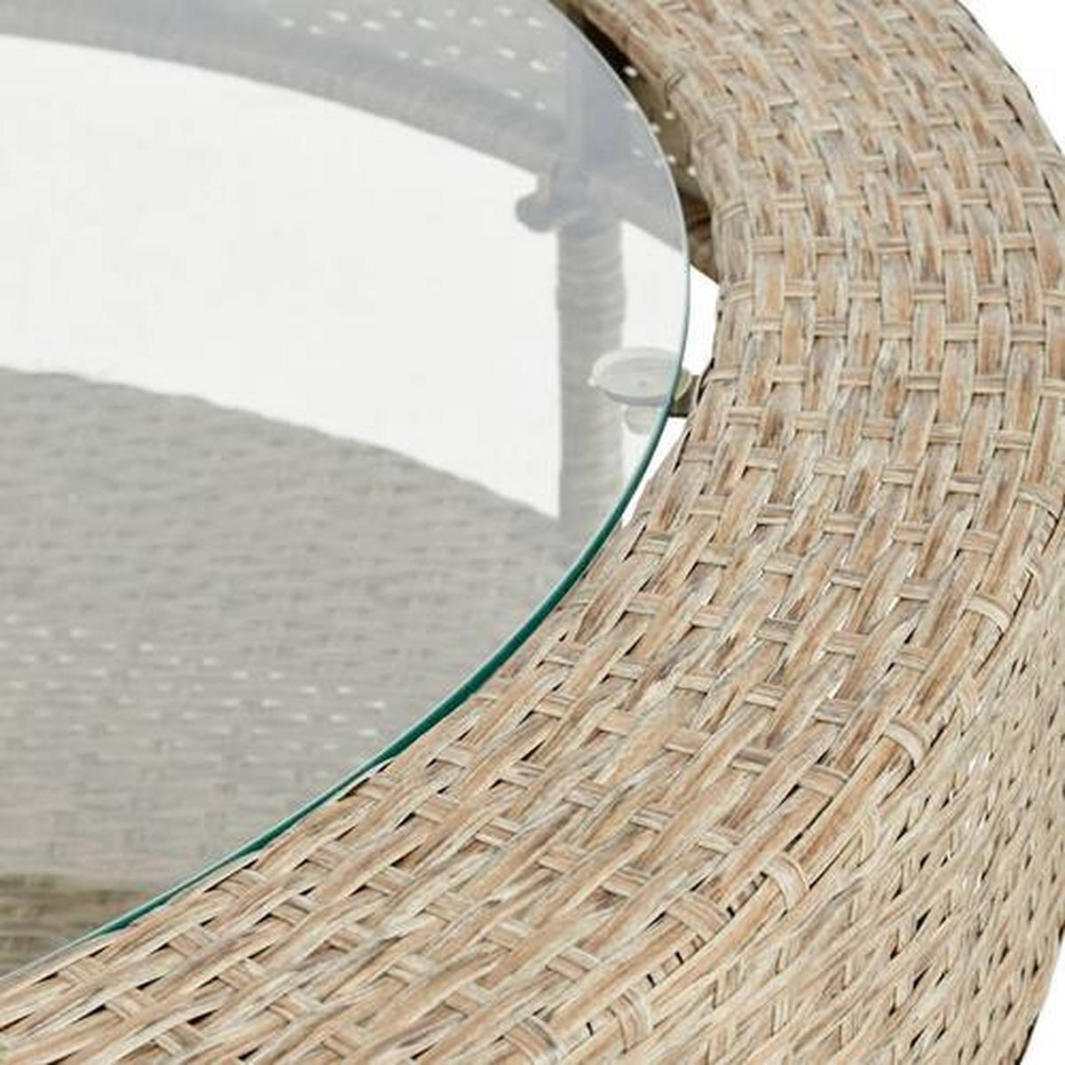 LOUNGEGARNITUR Stahl  - Braun/Grau, MODERN, Glas/Kunststoff (60/36/69cm) - Ambia Garden