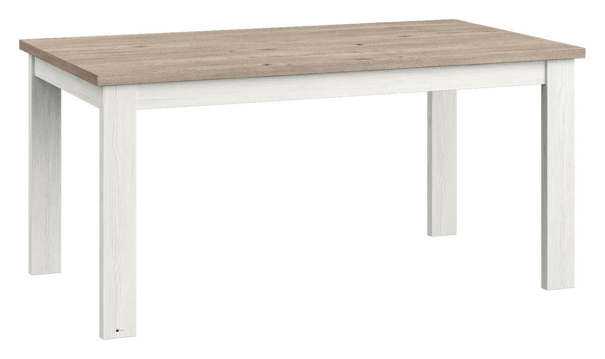 ESSTISCH rechteckig Weiß, Eichefarben  - Eichefarben/Weiß, Design, Holzwerkstoff (160/90/76cm) - SetOne by Musterring