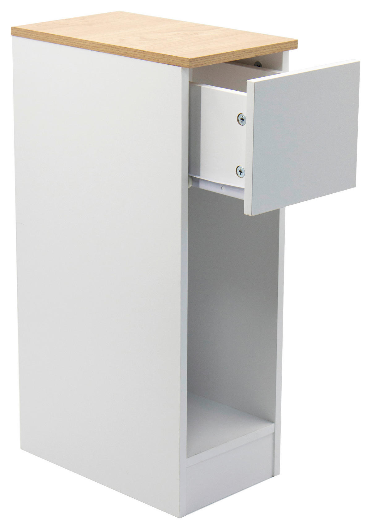 NACHTSCHRANK 19,6/60/33 cm, Weiß, Eiche Artisan,  - Weiß/Eiche Artisan, Basics, Holzwerkstoff (19,6/60/33cm) - Boxxx