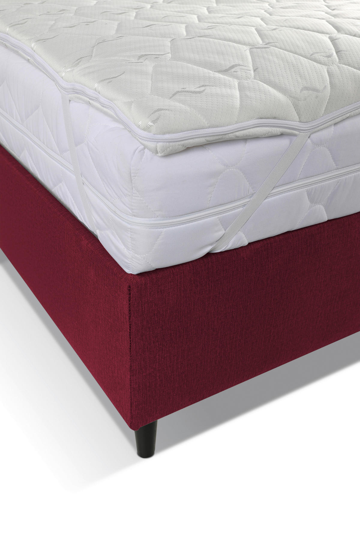 BOXBETT 180/200 cm  in Rot  - Rot/Schwarz, KONVENTIONELL, Holz/Textil (180/200cm) - Boxxx