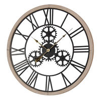 WANDUHR  Schwarz, Nussbaumfarben 80 cm  - Nussbaumfarben/Schwarz, LIFESTYLE, Holz/Metall (80cm) - Ambia Home