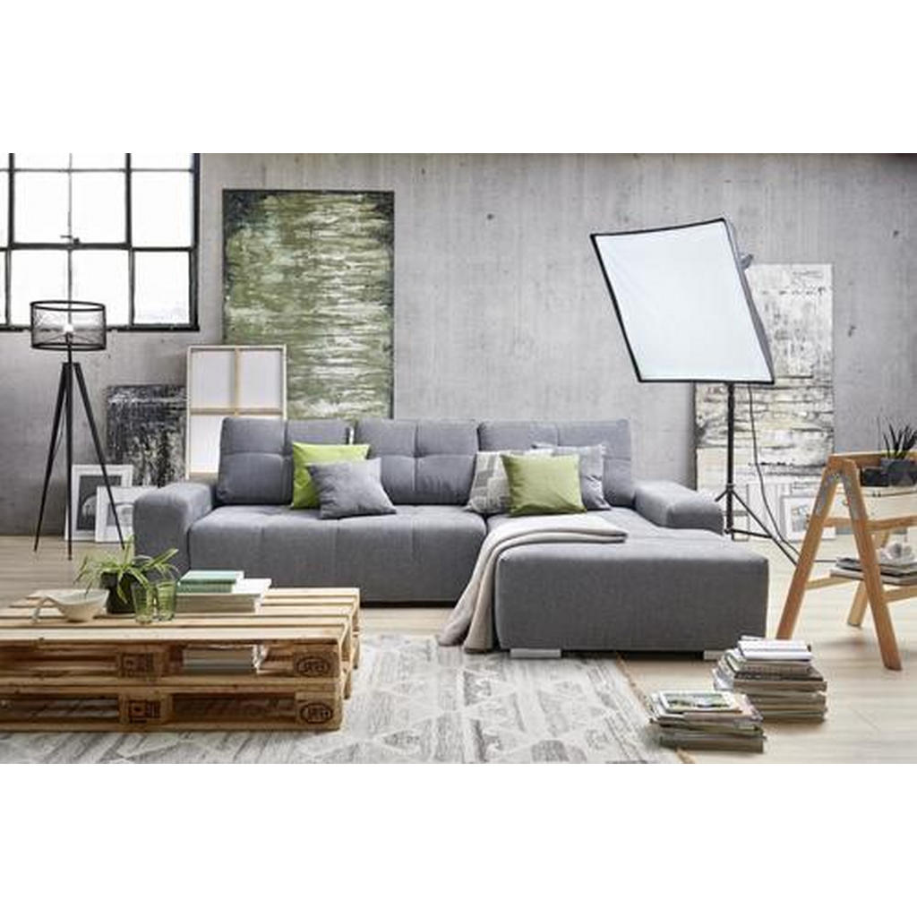 Thumbnail - Carryhome Ecksofa, Türkis, Textil, Uni, 4-Sitzer, Füllung: Schaumstoff, Ottomane rechts, L-Form, 280x194 cm, Stoffauswah...