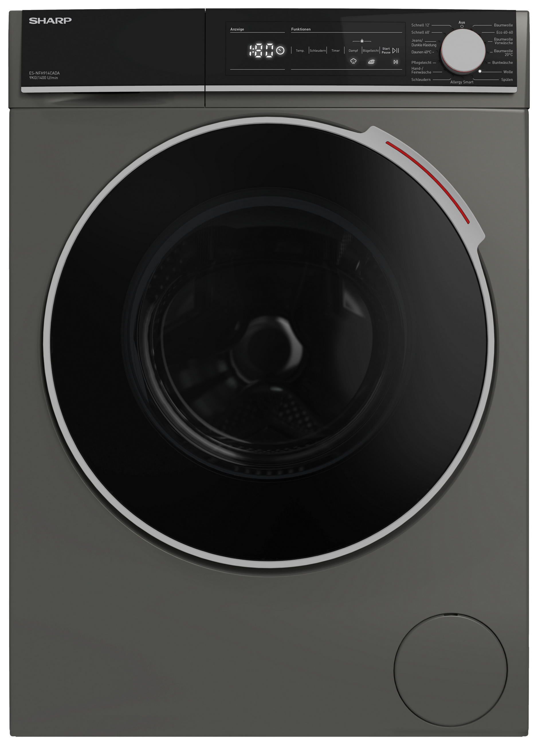 WASCHMASCHINE  - Grau, Basics (59,7/84,5/58,2cm) - Sharp