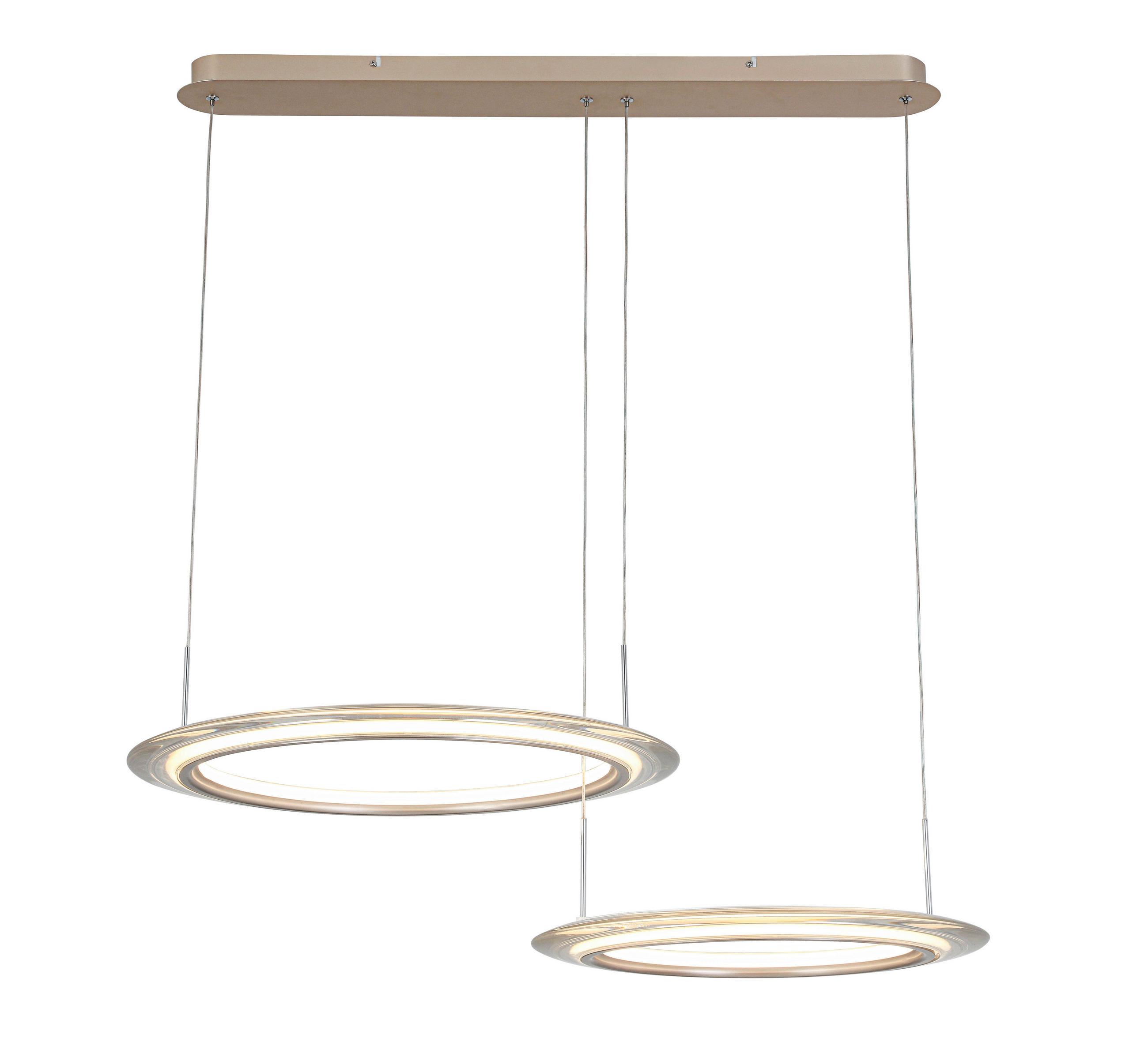 ZÁVESNÉ LED SVIETIDLO, - priehľadné/šampanská, Design, kov/plast (82cm) - Dieter Knoll