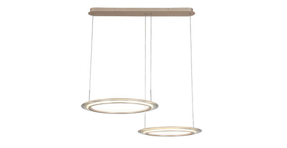 LED-HÄNGELEUCHTE 82/55/150 cm - Chromfarben/Champagner, Design, Kunststoff/Metall (82/55/150cm) - Dieter Knoll