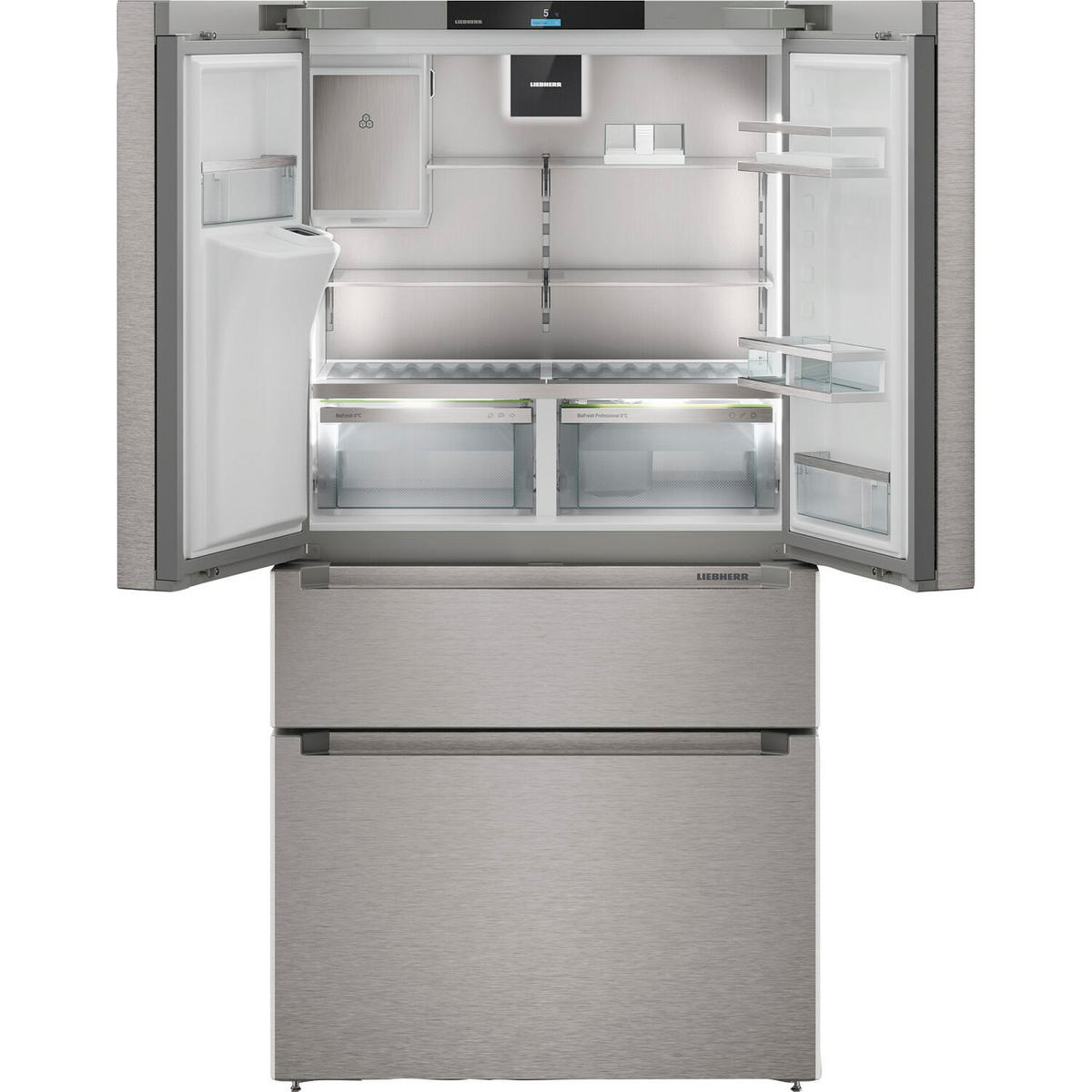 FRENCH-DOOR MBSDDI9558-20  - Silberfarben, Basics, Glas/Metall (90,6/180,5/74,5cm) - Liebherr