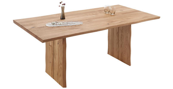 ESSTISCH 180/90/75 cm Wildeiche massiv Holz Eichefarben rechteckig  - Eichefarben, Design, Holz (180/90/75cm) - Linea Natura