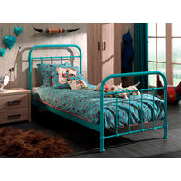 KINDER-/JUNIORBETT 90/200 cm  in Türkis  - Türkis, ROMANTIK / LANDHAUS, Metall (90/200cm) - Vipack