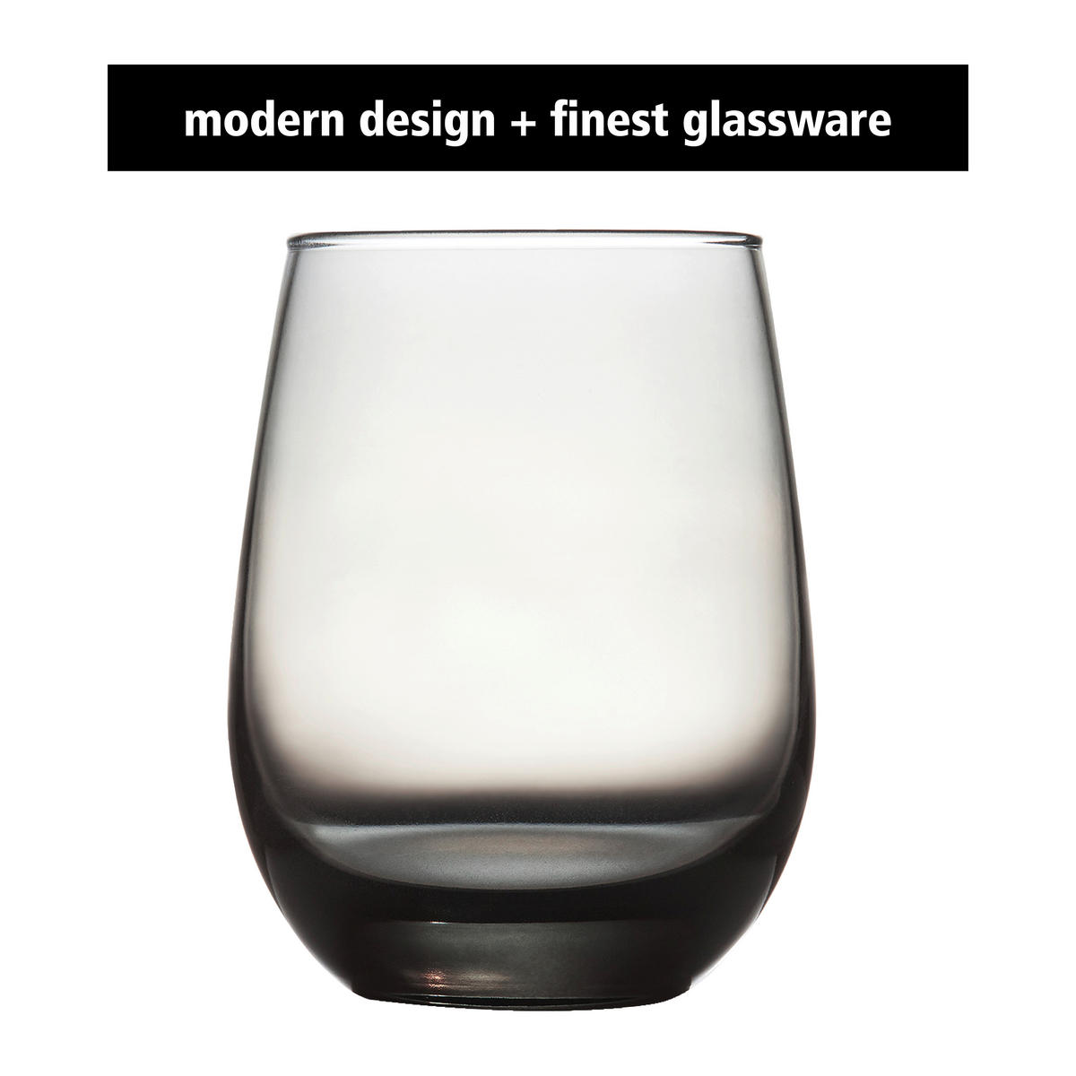 GLÄSERSET STEMLESS  12-teilig  - Hellgrau, Basics, Glas (9/11,5cm)