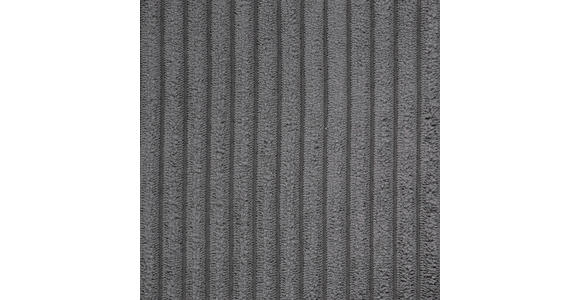 2,5-SITZER in Cord Dunkelgrau - Dunkelgrau/Schwarz, Design, Kunststoff/Textil (240/70/125cm) - Xora