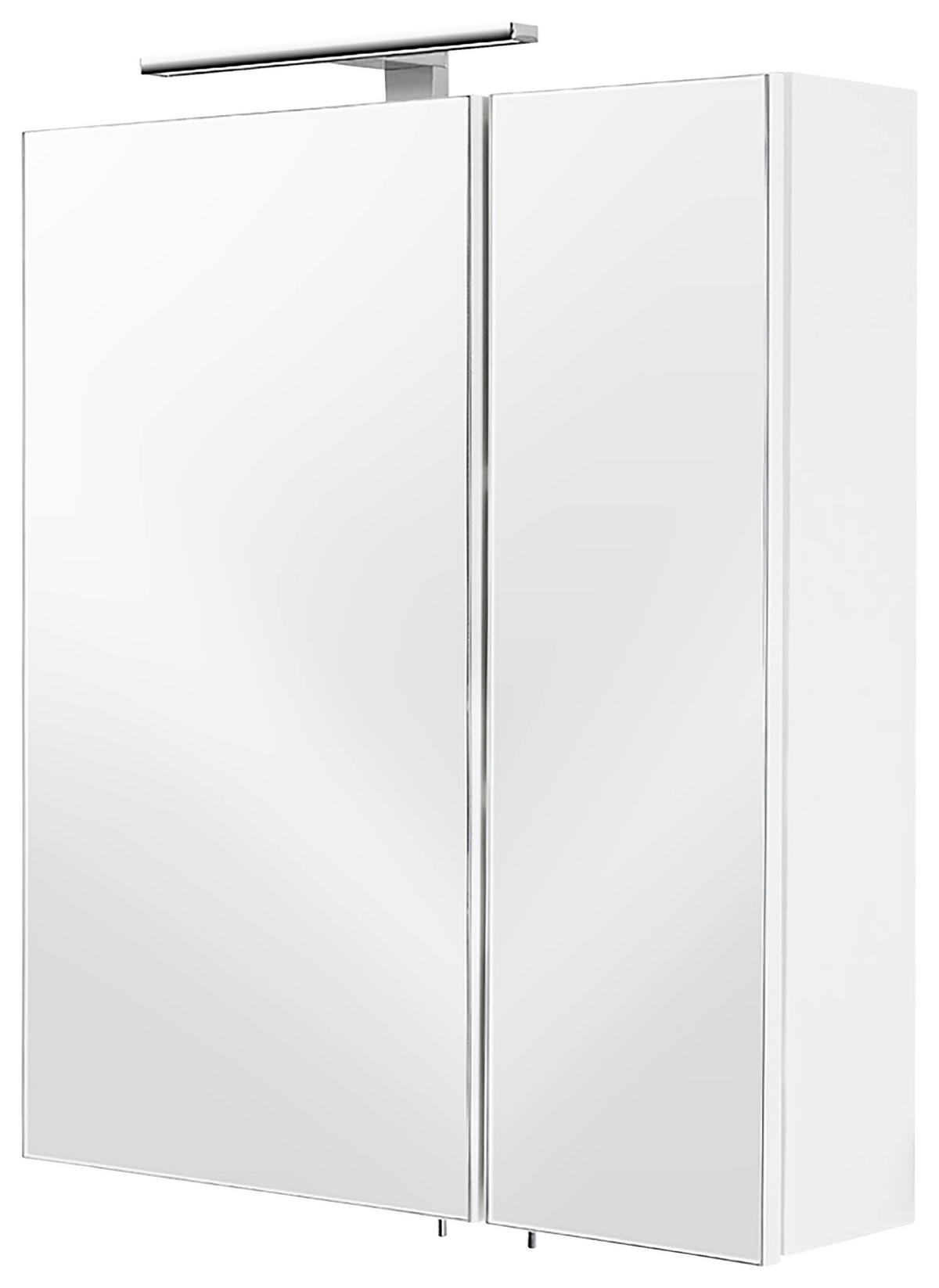 SPIEGELSCHRANK 60/68/16 cm  - Weiß, Basics, Glas/Holzwerkstoff (60/68/16cm) - MID.YOU