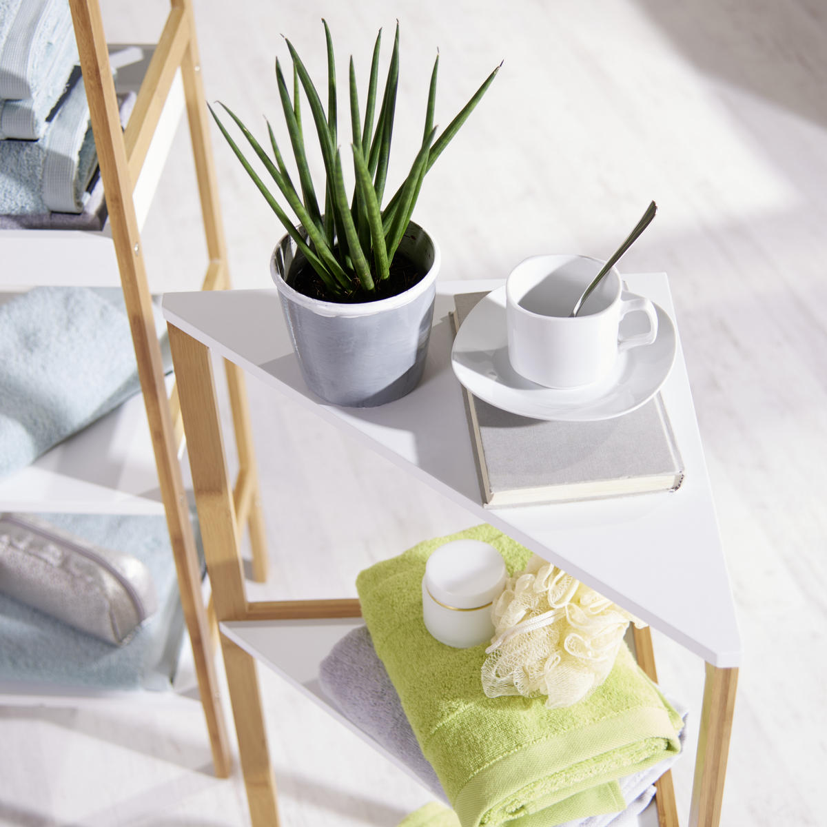BADEZIMMERREGAL 38/80/38 cm  - Weiss/Naturfarben, Konventionell, Holz/Holzwerkstoff (38/80/38cm) - Xora