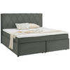 BOXSPRINGBETT 180/200 cm  in Grau  - Schwarz/Grau, Design, Kunststoff/Textil (180/200cm) - Xora