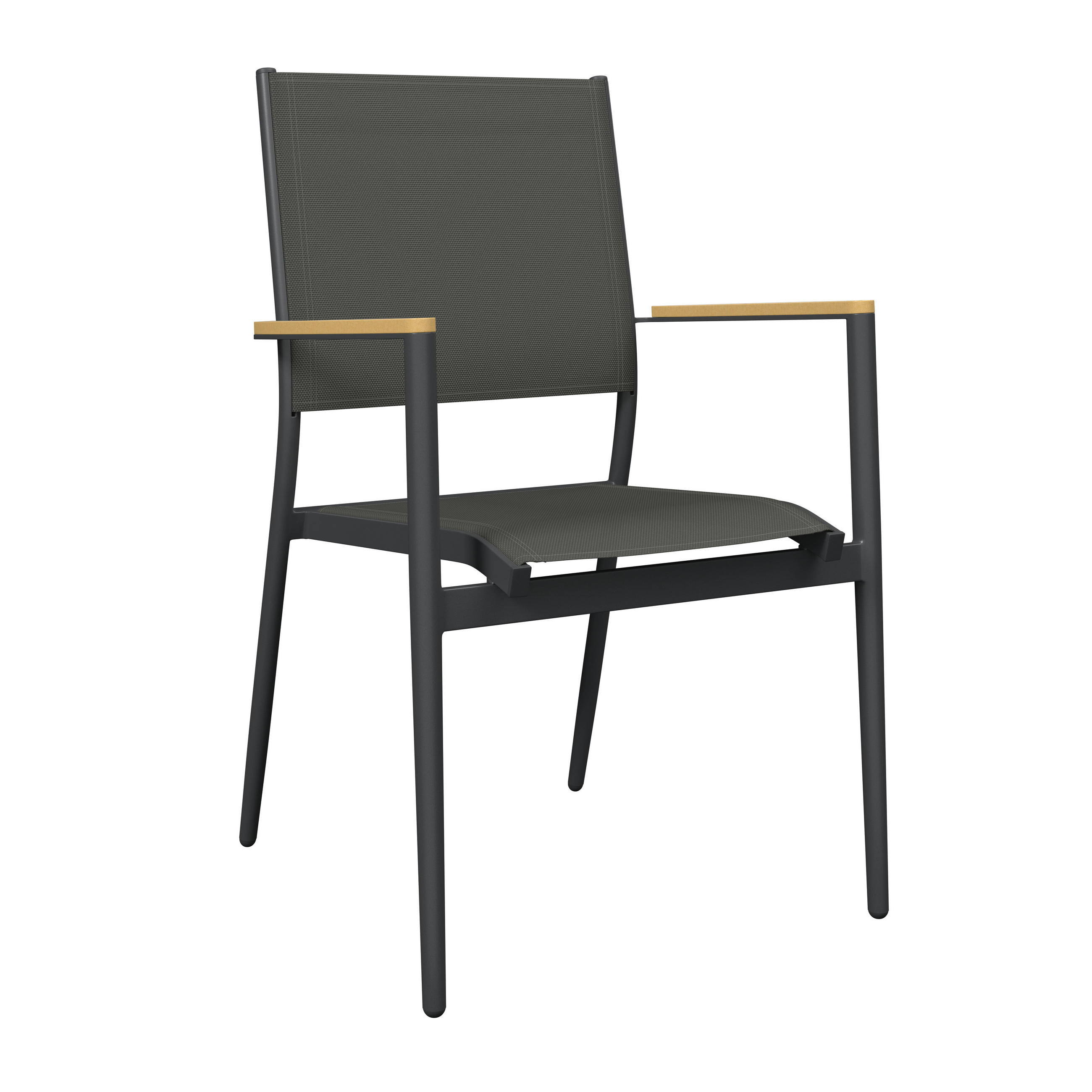 STAPELSESSEL in Metall, Kunststoff, Textil Anthrazit, Naturfarben, Dunkelgrau  - Dunkelgrau/Anthrazit, MODERN, Kunststoff/Textil (57/89/58cm) - Ambia Garden