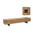 WOHNWAND Wildeiche furniert Grau, Naturfarben - Naturfarben/Grau, Design, Glas/Holz (276/154/55,2cm) - Voglauer